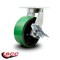 Service Caster 8'' Extra Heavy Duty Green Poly on Cast Iron Wheel Swivel Caster with Brake CRAN-SCC-KP92S830-PUR-GB-SLB - alternate 5